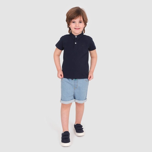[05-010-15-025-K037-12M] Polo bébé avec broderie (Bleu Marine, 12M)