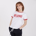T-shirt femme manches courtes avec biais contrasté INFLUENCE