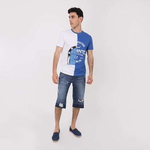 Bermuda déchiré homme en jeans