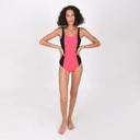 Maillot de bain femme bi-couleur col V