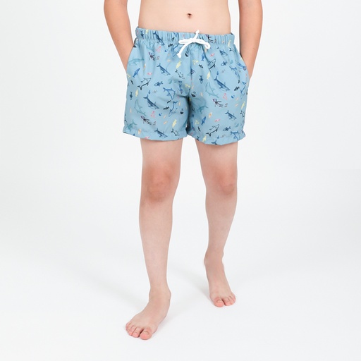 [05-010-18-051-K630-10A] Short de bain garçon imprimé REQUIN (10A)