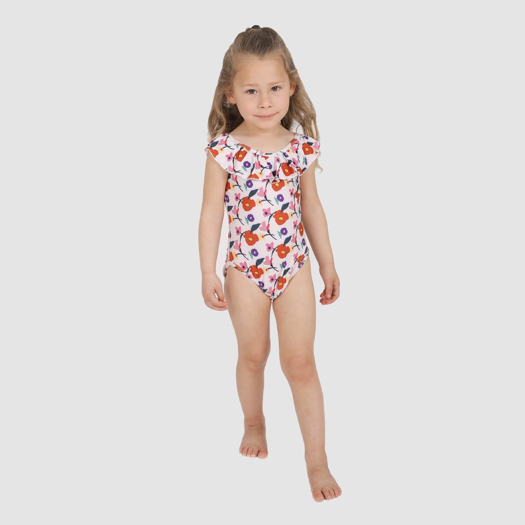 Maillot de bain bébé avec volant imprimé FLEUR