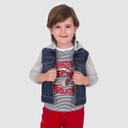 Veste en jeans bébé avec manches et capuche en molleton