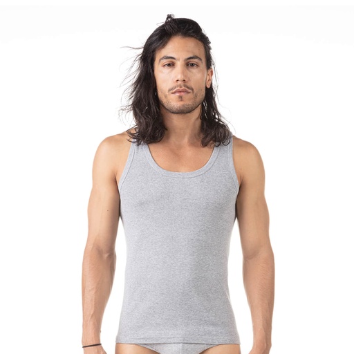 Singlet col bas homme en coton pur