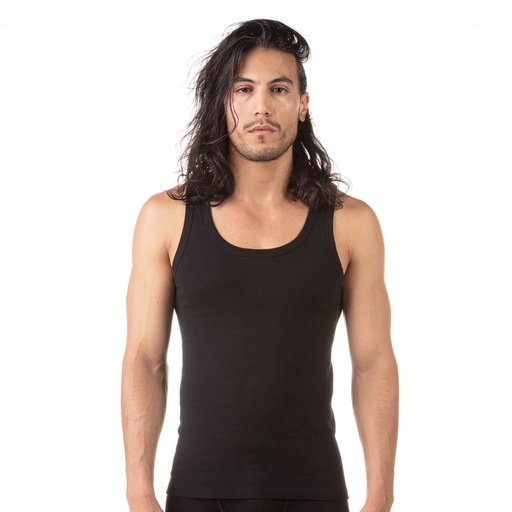 Singlet col bas homme en coton pur