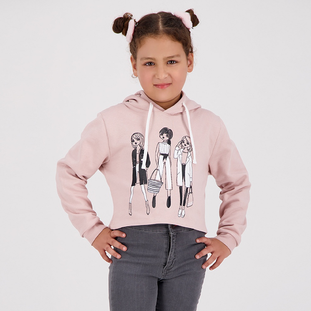 Hoodie crop fille GIRLS