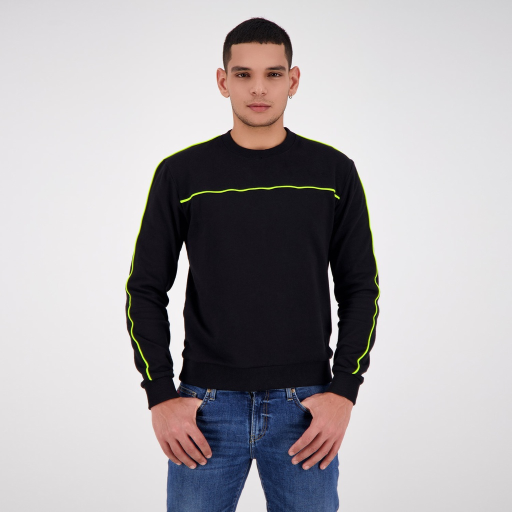 Sweat homme avec piping fluo