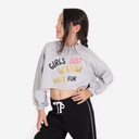 Sweat crop fille GIRLS JUST WANNA HAVE FUN