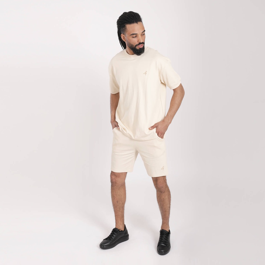 Short homme en molleton avec broderie