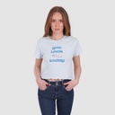 T-shirt crop côtelé femme manches courtes YOU LOOK تحفة TODAY