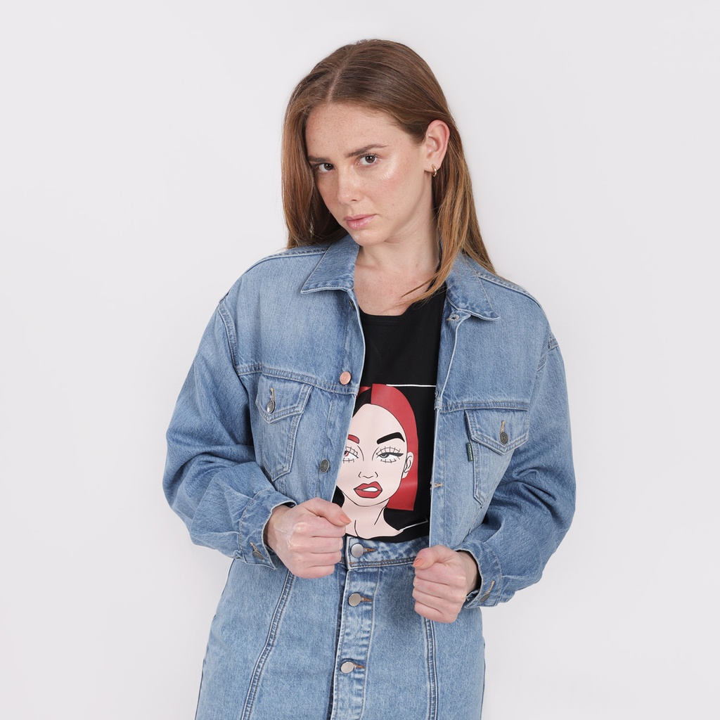 Cropped jacket femme en jeans - KINDA