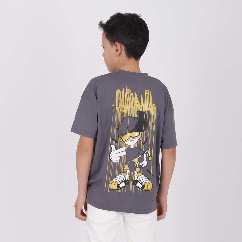 T-shirt oversized garçon contrasté avec poche SKATE BOY