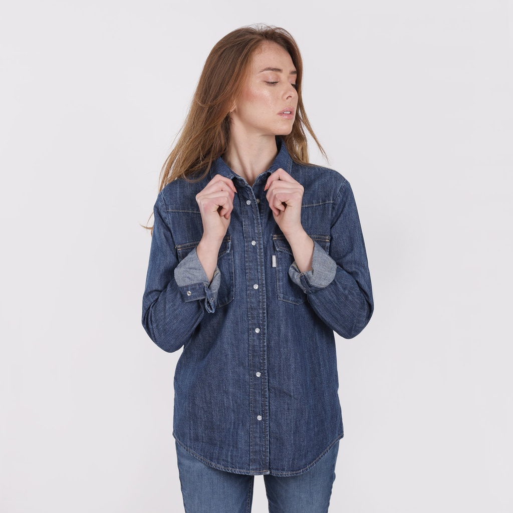 Chemise western en jeans femme - SHEMSI