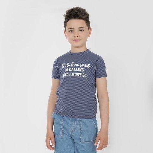 [05-010-02-232-K794-10A] T-shirt slim garçon manches courtes SIDI BOUSAID IS CALLING (10A)