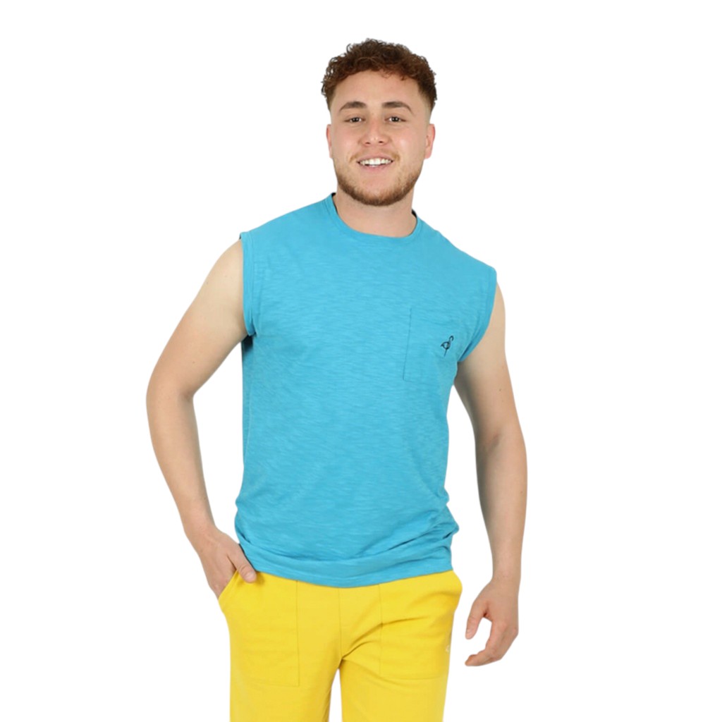 Débardeur flammé homme avec poche plaquée