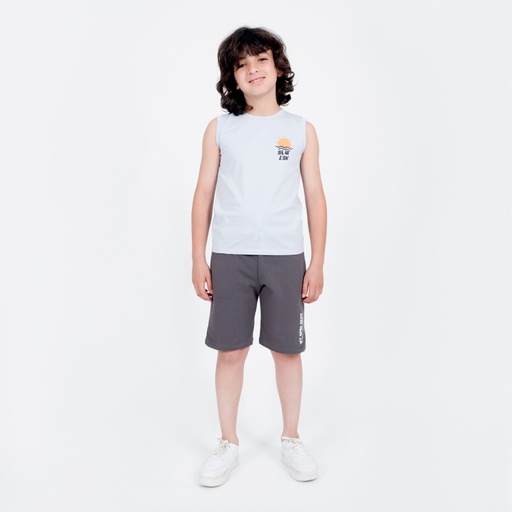 [05-010-12-138-K288-10A] Débardeur garçon SEA AIR AND SUN (Bleu Clair, 10A)