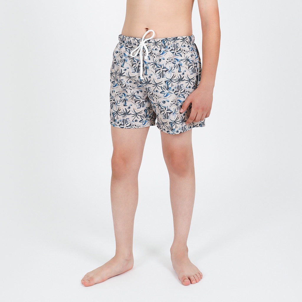 Short maillot garçon imprimé PALMIER