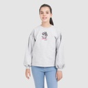 Sweat fille avec manches tombantes FLOWERS