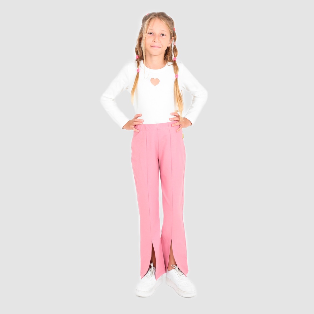 Jogger flare fille avec fentes devant