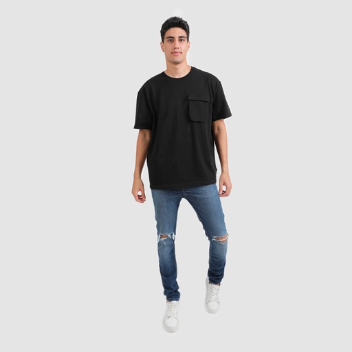 T-shirt oversized homme manches courtes avec poche soufflet