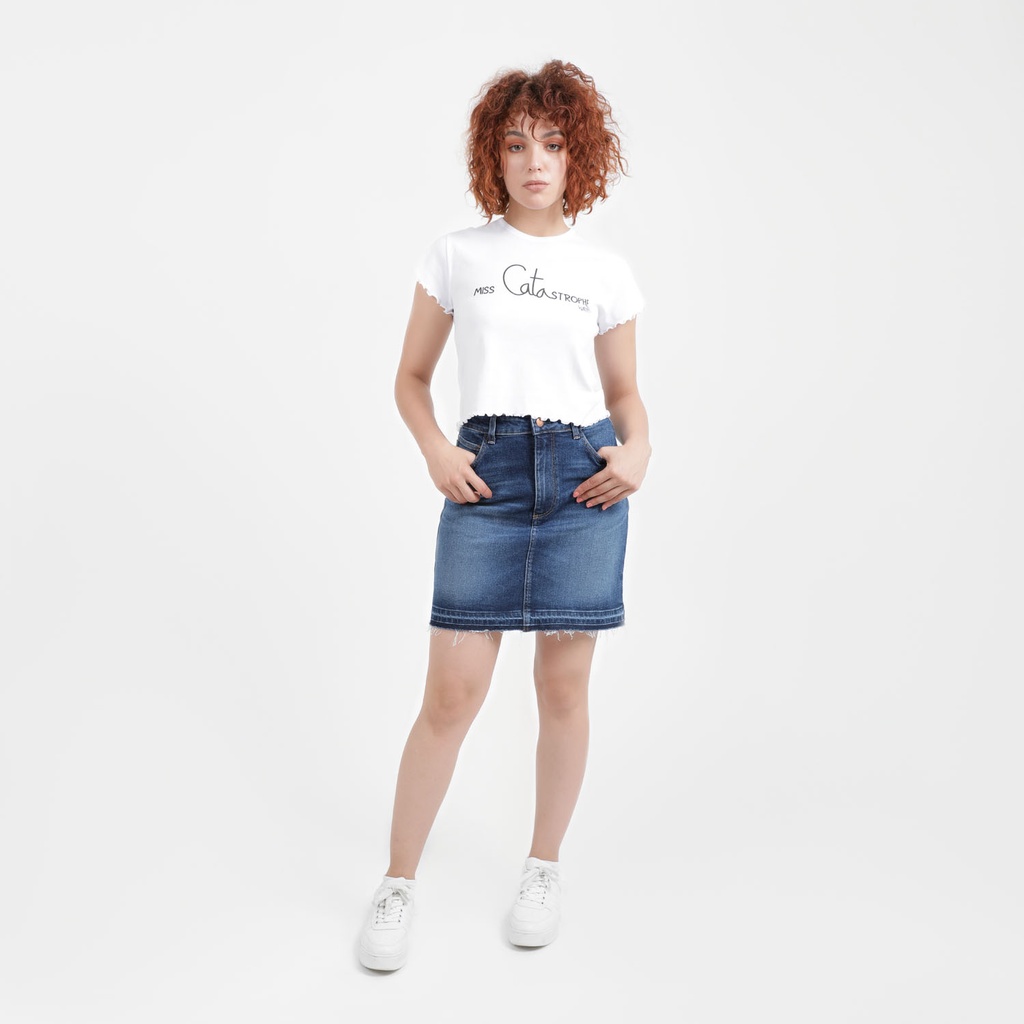 Jupe mini femme en jeans- MINA