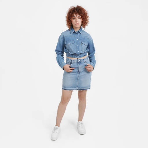 Jupe mini femme en jeans- MINA