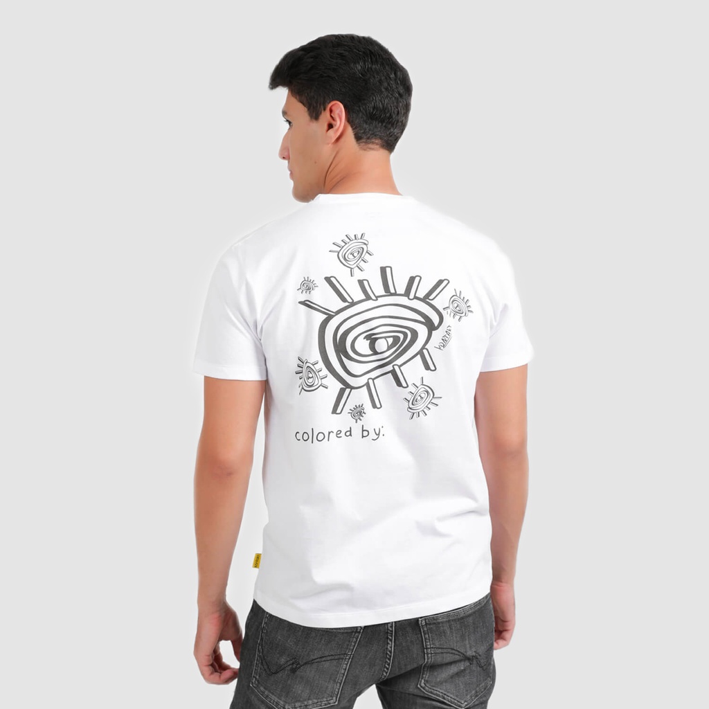 T-shirt unisexe manches courtes COLORIAGE EYES + 1 feutre textile gratuit