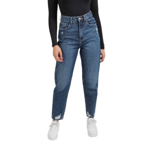 [01-010-01-418-K882-24] Mum jeans  femme - MAYA (Jeans Brute, 24)