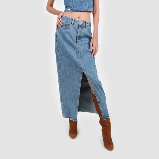 Jupe maxi femme en jeans - MAHA