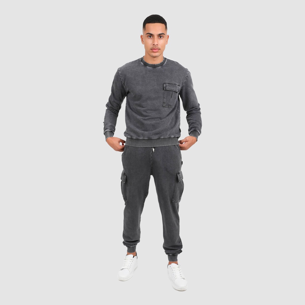 Jogger homme avec poches cargo délavé