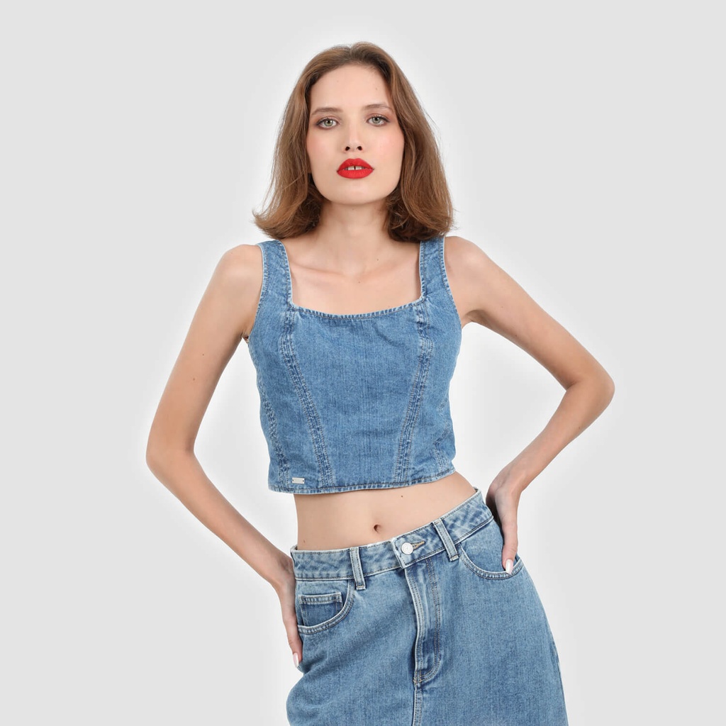 Top femme en jeans- BAHIA