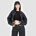 Cropped jacket femme effet cuir - KINDA