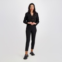 Blazer crop femme en chaine et trame