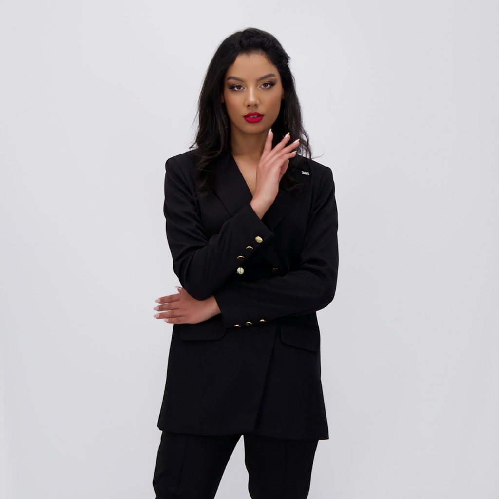 Blazer asymetrique femme manches longues