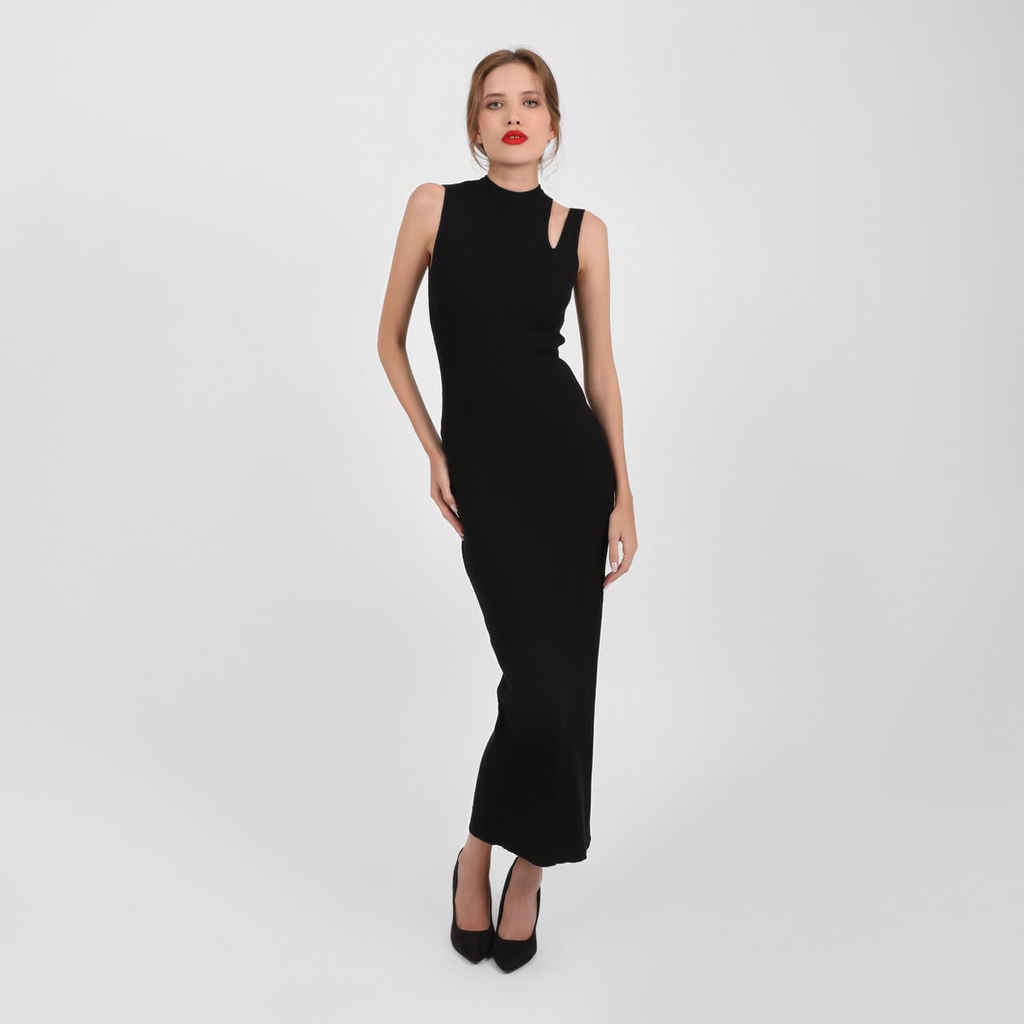 Robe maxi femme avec cut out en maille fine