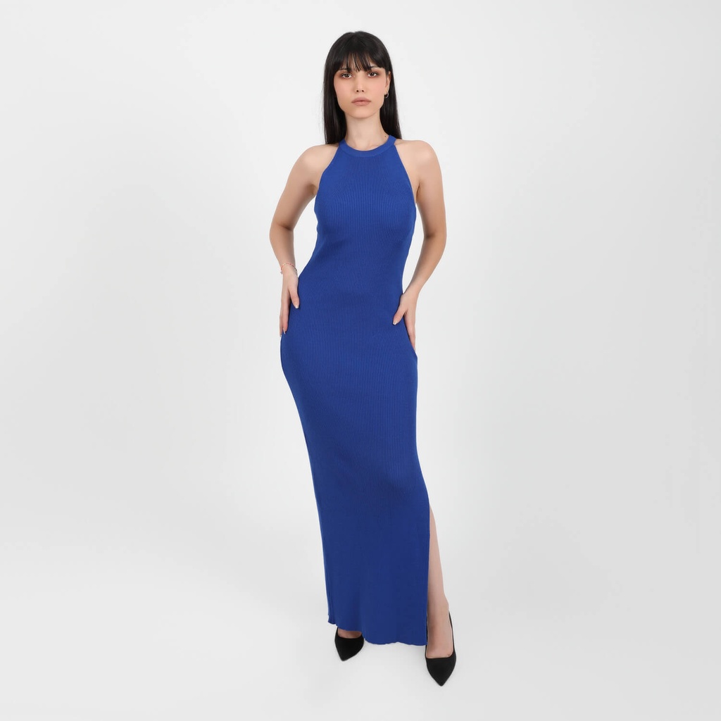 Robe maxi femme en maille fine