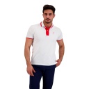 Polo homme manches courtes avec broderie et patte contrasté