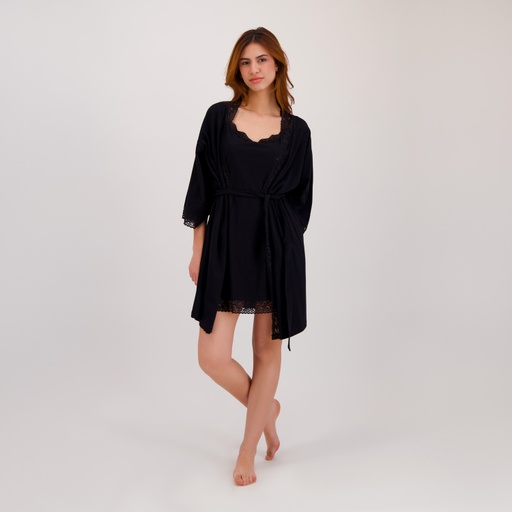 [05-010-109-002-K040-L] Ensemble femme nuisette et peignoir (L)