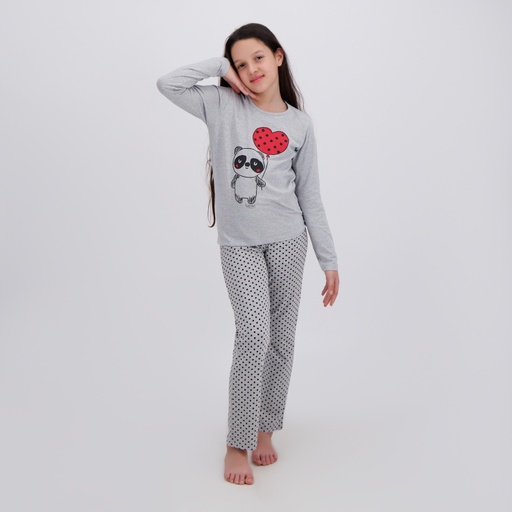 [05-010-16-270-K813-10/12A] Pyjama fille manches longues PANDA (10/12A)