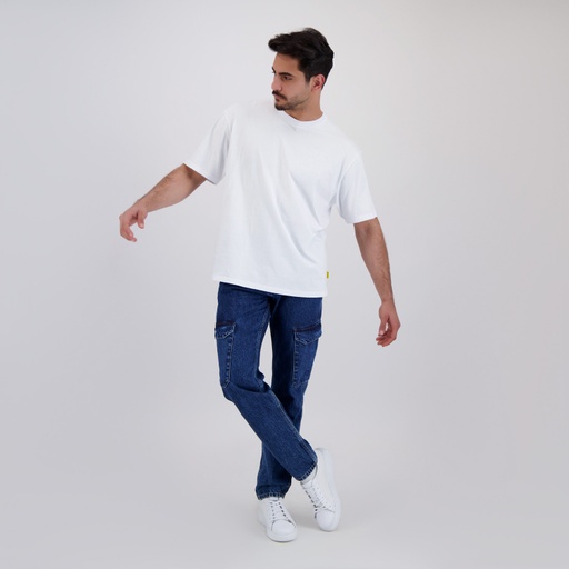 [05-010-02-567-K000-L] T-shirt oversized homme manches courtes (Blanc, L)