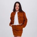 Workwear cropped jacket fille