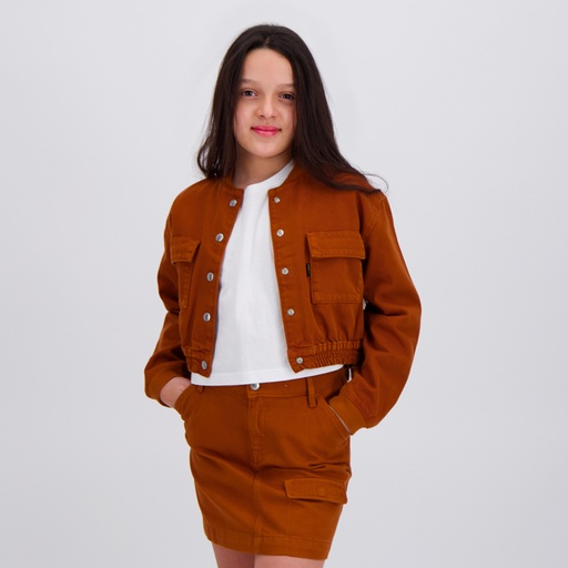 Workwear cropped jacket fille