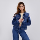 Regular jacket femme avec épaules denudées en jeans - KENZ