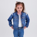 Regular jacket bébé avec épaules denudées en jeans