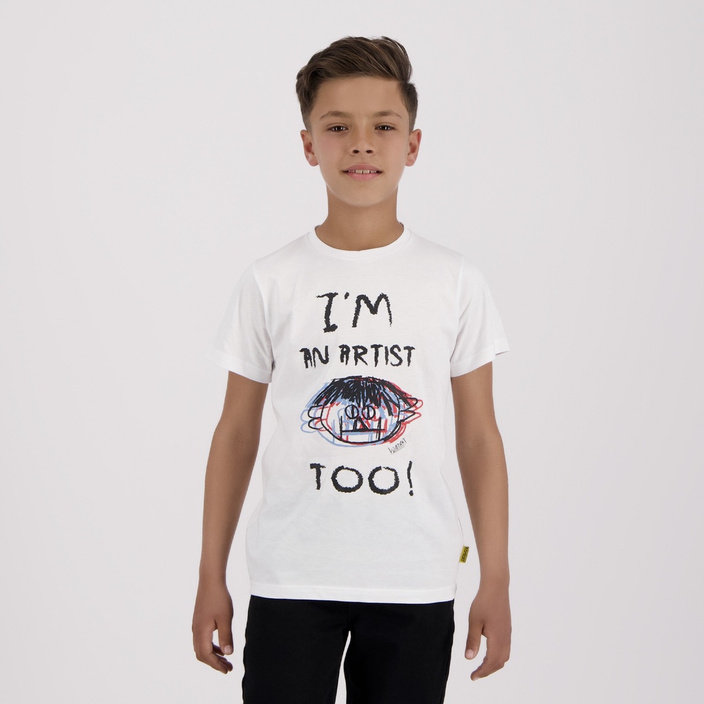 T-shirt garçon manches courtes I'M AN ARTIST TOO