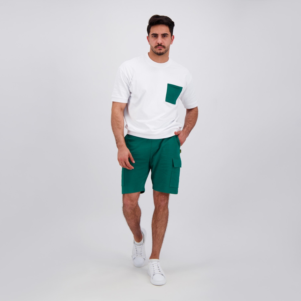 Sweat homme manches courtes avec poche plaquée