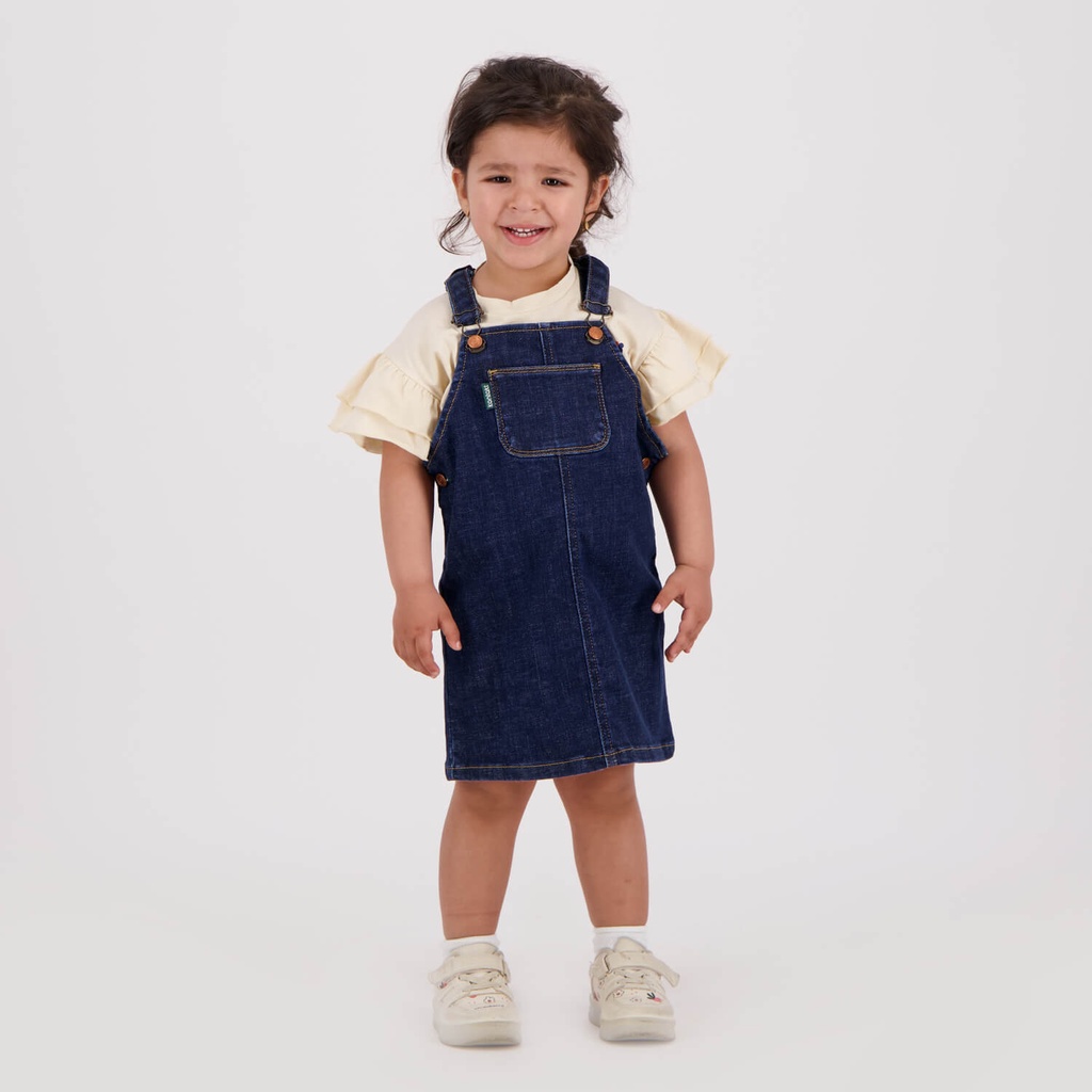 Robe salopette bébé en jeans