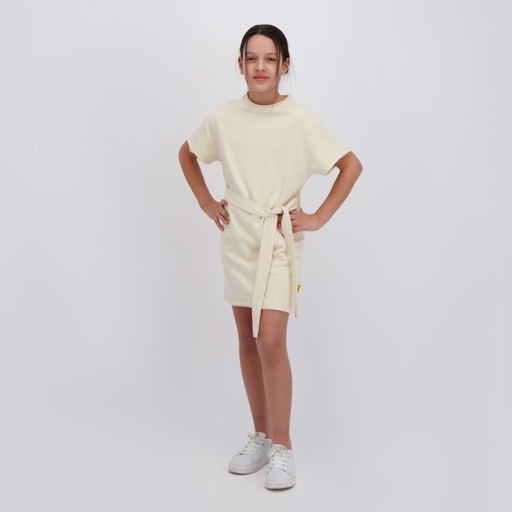 [05-010-17-093-K005-10/12A] Robe fille avec ceinture à la taille et broderie (10/12A)