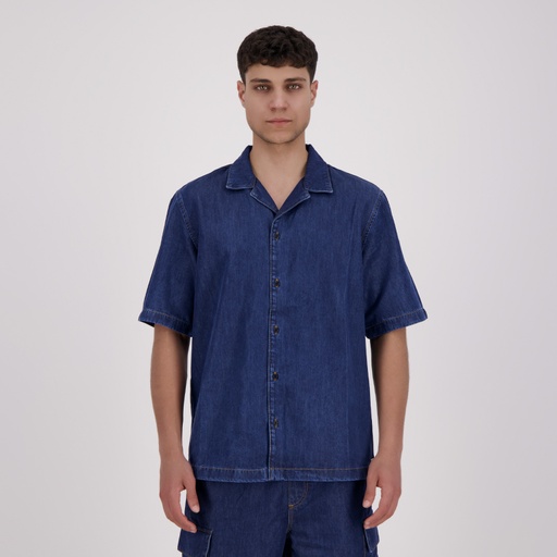 Chemise homme manches courtes en jeans - SHOKRI