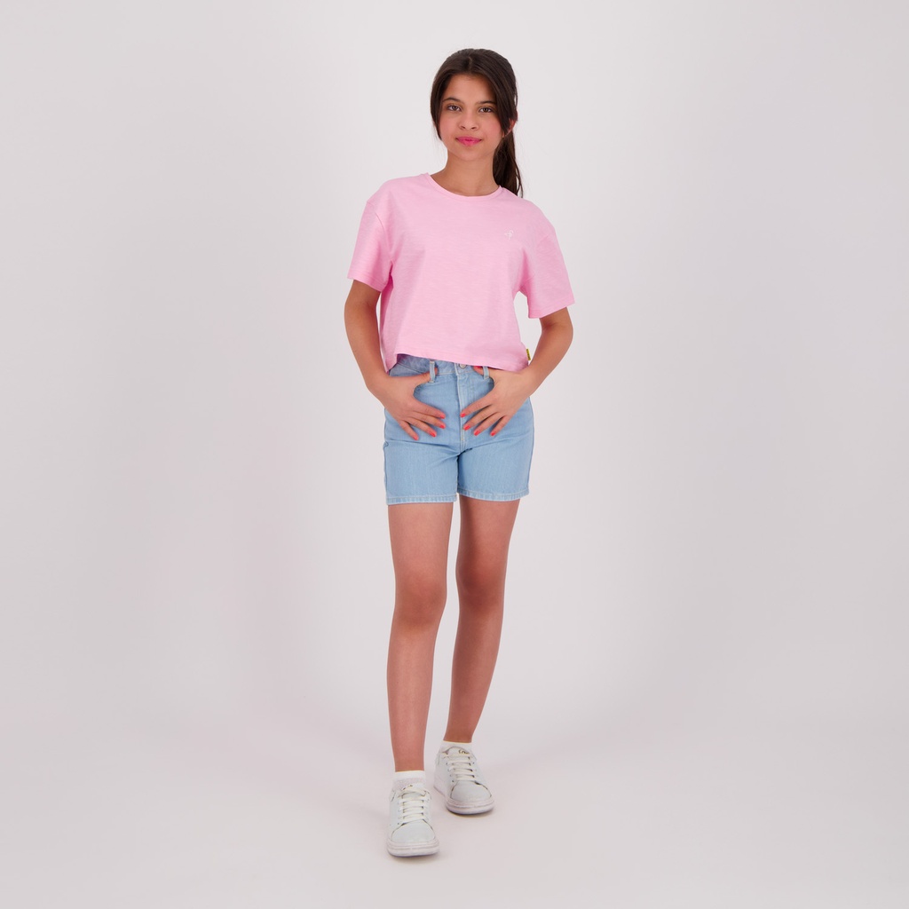 T-shirt sur taille fille manches courtes صور يا مصور